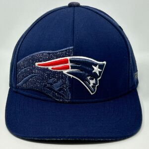 New England Patriots Hat Baseball Cap Blue Reebok NFL Wool Blend Flex Fitted S-M